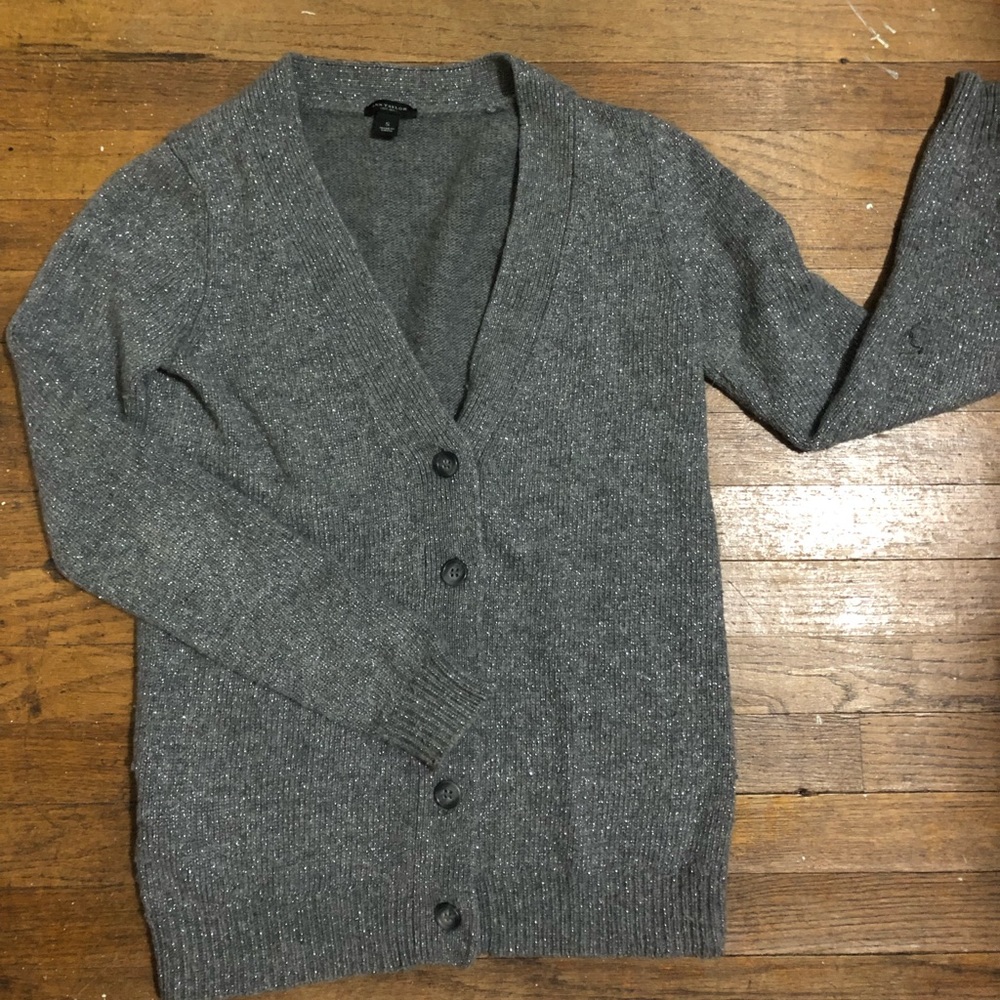 Grey Cardigan with Silver Sparkle